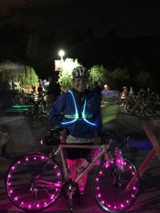 lit up bike